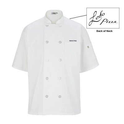 Ledo Pizza Short Sleeve Chef Coat